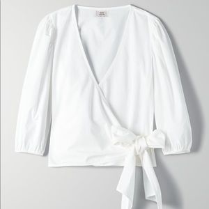 ARITZIA BNWT Little Moon Tie Blouse
